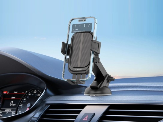 Techancy Mobile Car Holder, Soporte Ajustable Con Ventosa Fuerte Y Rotación De 360° Libera Todos Los Techancy Mobile Car Holder, Soporte Ajustable Con Ventosa Fuerte Y Rotación De 360° Libera Todos Los