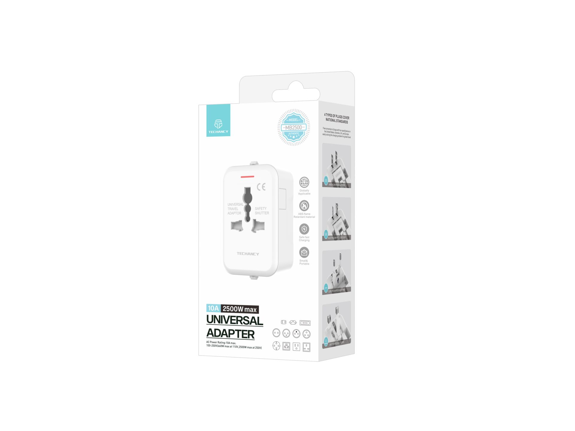 Techancy Travel Adapter, Universal Socket Adapter, Travel Socket For Over 200 Countries, Adapter, Co Techancy Travel Adapter, Universal Socket Adapter, Travel Socket For Over 200 Countries, Adapter, Co