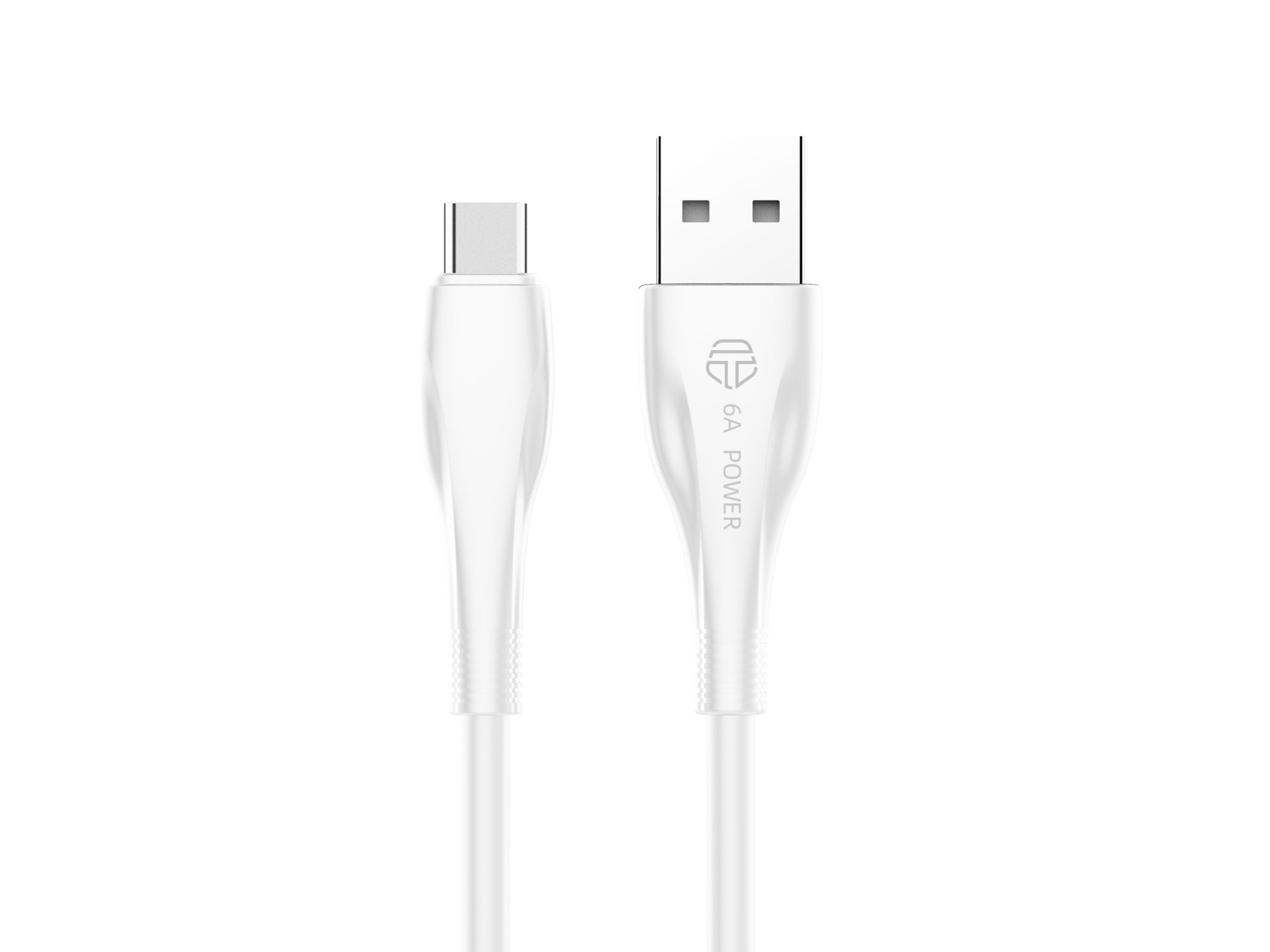 Cable de datos Techancy Generación 2 6A Tipo-C 1M Blanco TB1730 Cable de datos Techancy Generación 2 6A Tipo-C 1M Blanco TB1730