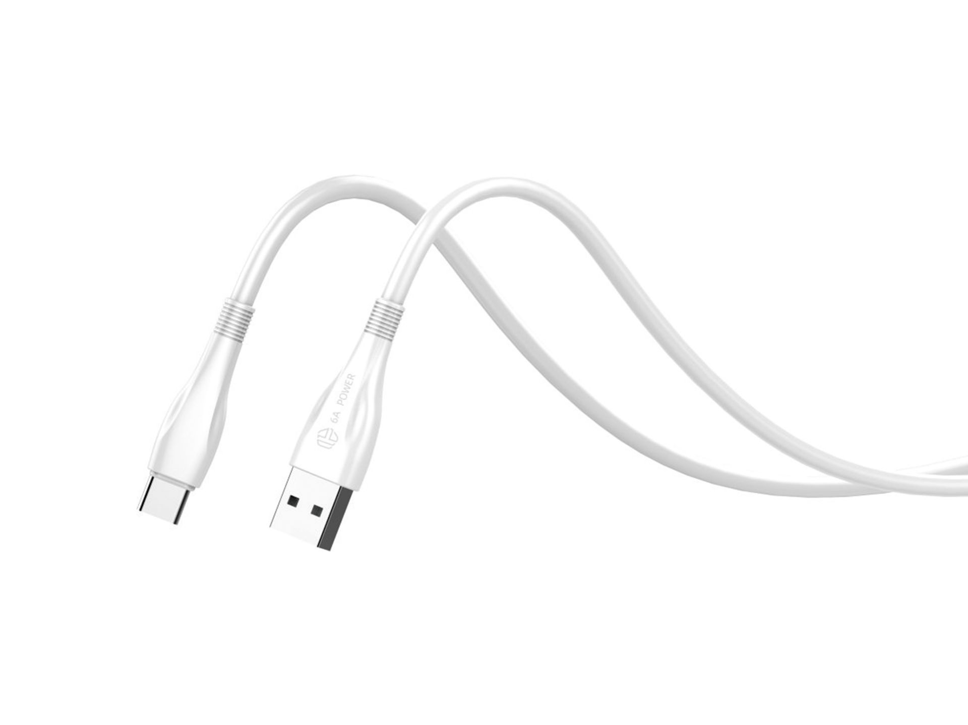 Cable de datos Techancy Generación 2 6A Tipo-C 1M Blanco TB1730 Cable de datos Techancy Generación 2 6A Tipo-C 1M Blanco TB1730