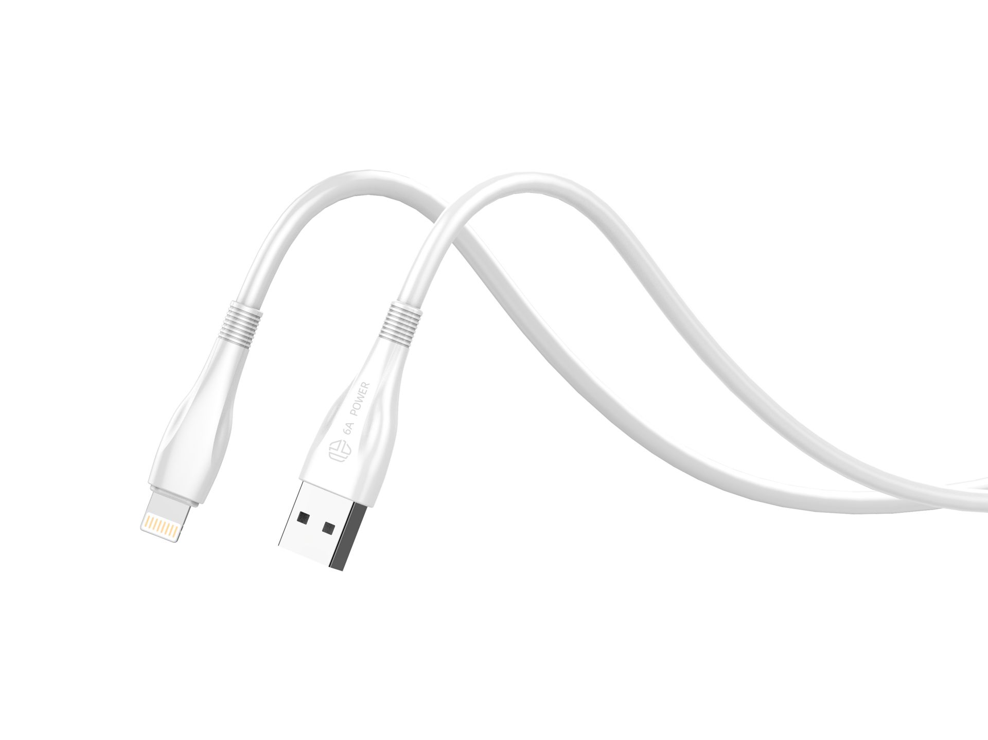 Techancy Cable de datos 2 Generación 6A Lightning 1M Blanco TB1763 Techancy Cable de datos 2 Generación 6A Lightning 1M Blanco TB1763
