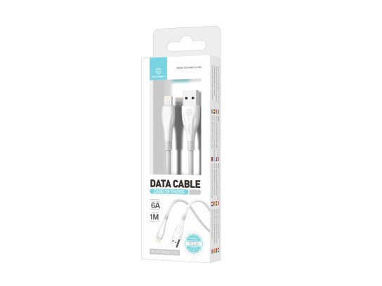 Techancy Cable de datos 2 Generación 6A Lightning 1M Blanco TB1763 Techancy Cable de datos 2 Generación 6A Lightning 1M Blanco TB1763