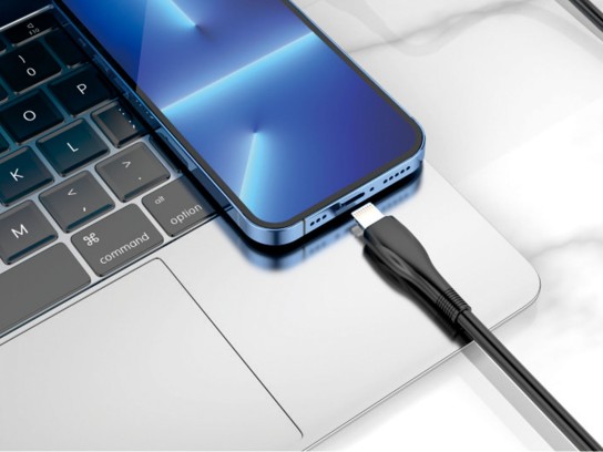 Techancy Data Cable 2 Generation 6A Lightning 1M Black TB1763 Techancy Data Cable 2 Generation 6A Lightning 1M Black TB1763
