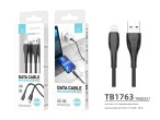 Techancy Datenkabel 2 Generation 6A Lightning 1M Schwarz TB1763