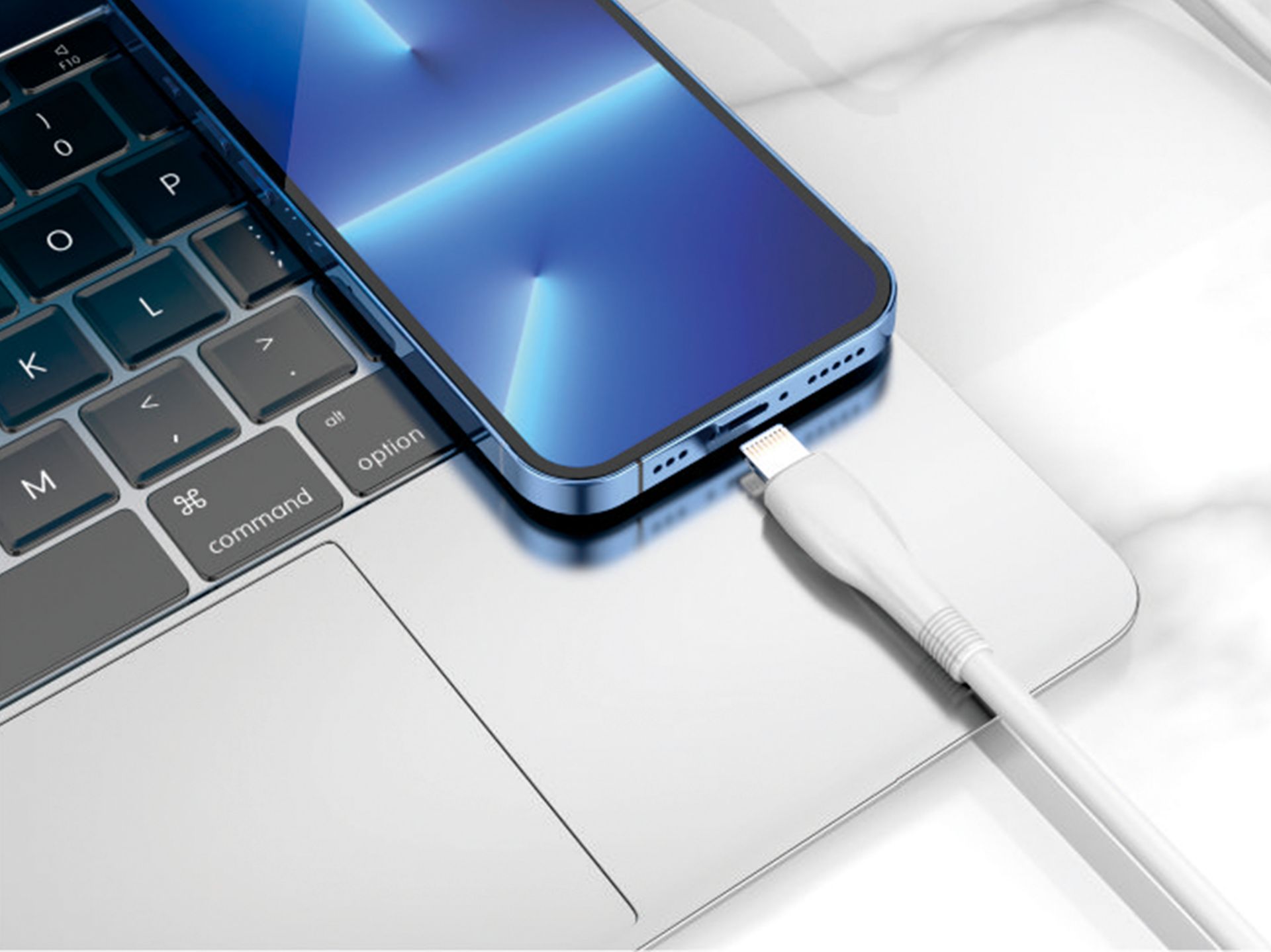 Techancy Cable de datos 2 Generación 6A Lightning 1M Blanco TB1763 Techancy Cable de datos 2 Generación 6A Lightning 1M Blanco TB1763