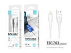 Techancy Cble de donnes 2 Gnration 6A Lightning 1M Blanc TB1763