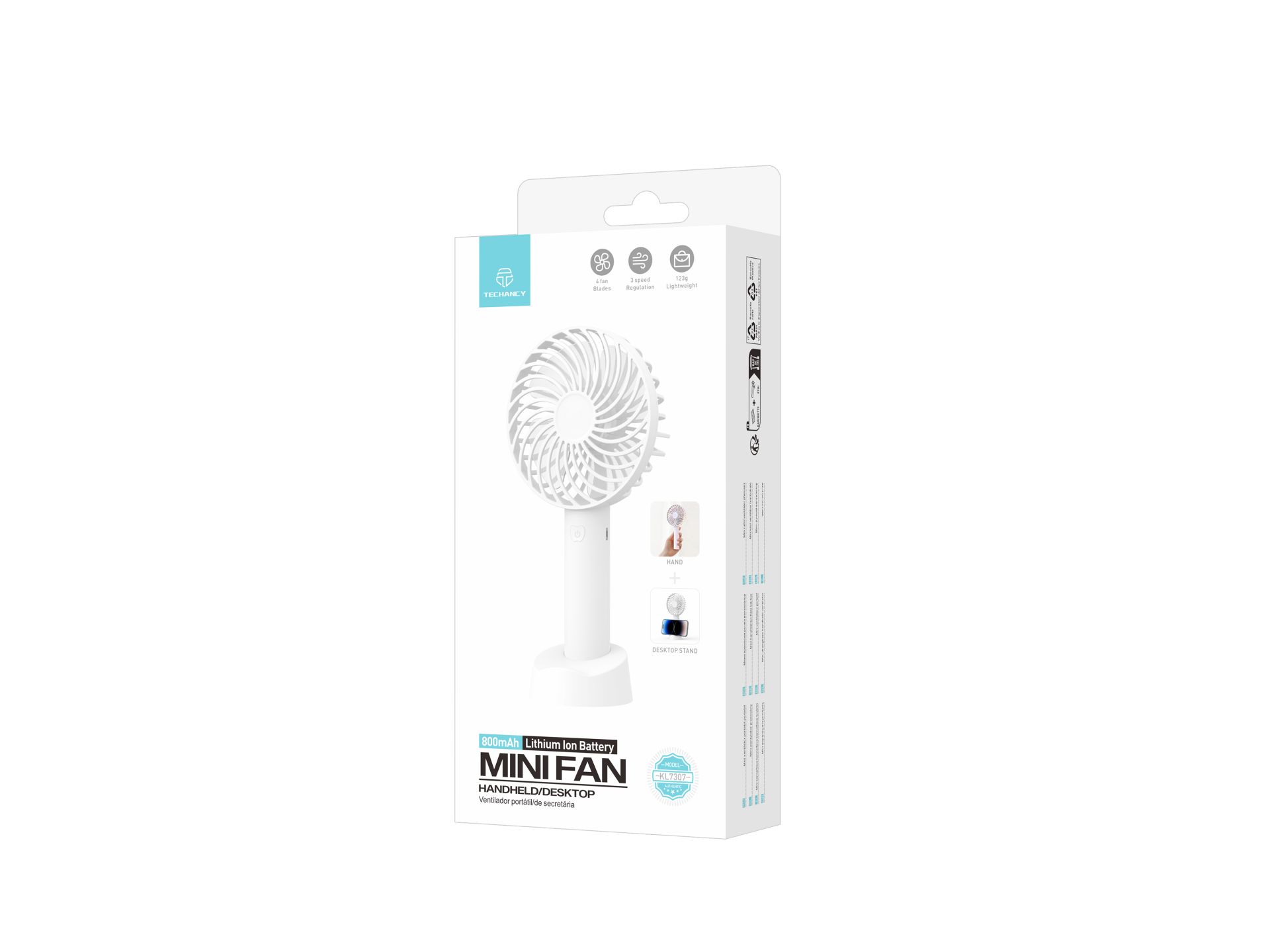 Techacny Mini ventilatore portatile, ventilatore portatile KL7307 Techacny Mini ventilatore portatile, ventilatore portatile KL7307