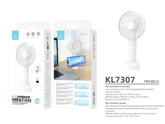 Techacny Mini ventilatore portatile, ventilatore portatile KL7307 Techacny Mini ventilatore portatile, ventilatore portatile KL7307