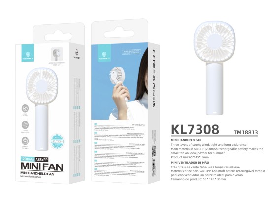 Techancy Mini Ventilatore a mano, Ventilatore a mano portatile KL7308 Techancy Mini Ventilatore a mano, Ventilatore a mano portatile KL7308