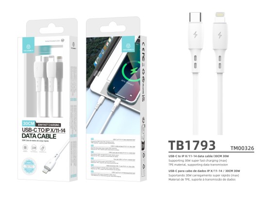 Techancy Cabo Usb C Para Lightning Curto De 30 Cm, Carregamento Rapido Techancy Cabo Usb C Para Lightning Curto De 30 Cm, Carregamento Rapido