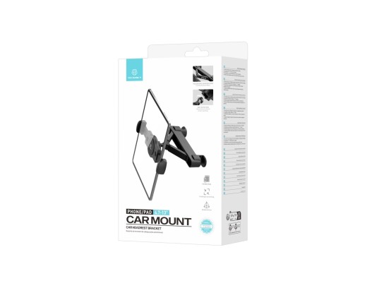 Techancy Supporto per tablet o telefono cellulare per sedile posteriore dell'auto TI2322 Nero Techancy Supporto per tablet o telefono cellulare per sedile posteriore dell'auto TI2322 Nero