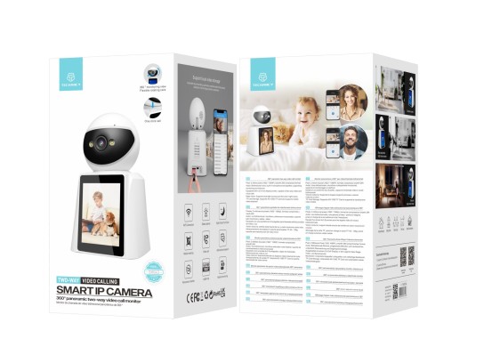 Techancy Camera Vigilancia Com Ecra SH43 Branco Techancy Camera Vigilancia Com Ecra SH43 Branco