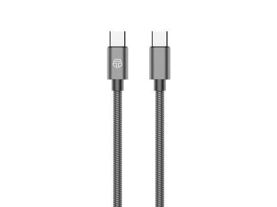 Techancy Cavo da Usb-C a Usb-C in alluminio 60W 1M TB1796 Grigio