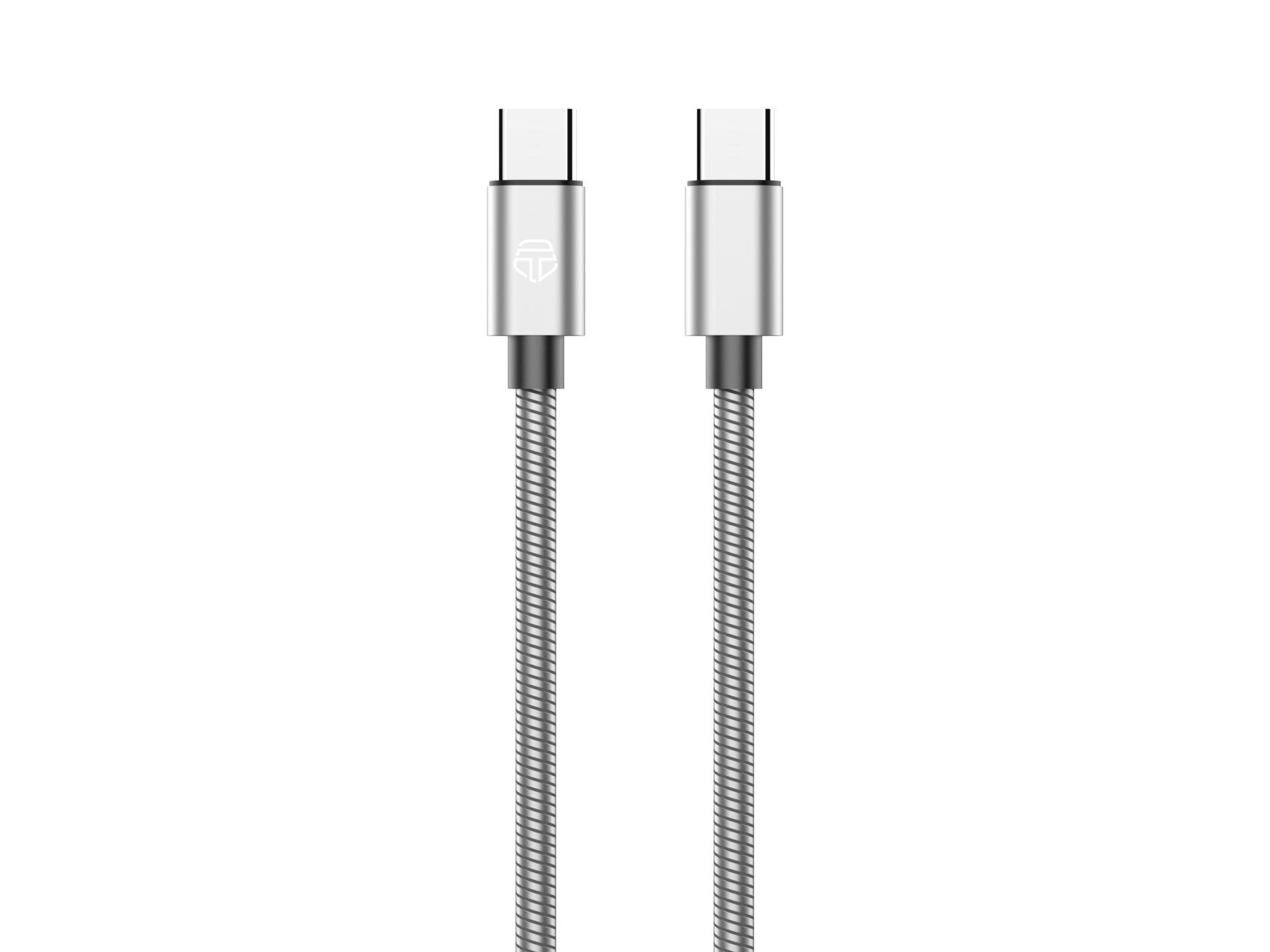 Techancy Usb-C To Usb-C Aluminium 60W 1M TB1796 Silver Techancy Usb-C To Usb-C Aluminium 60W 1M TB1796 Silver