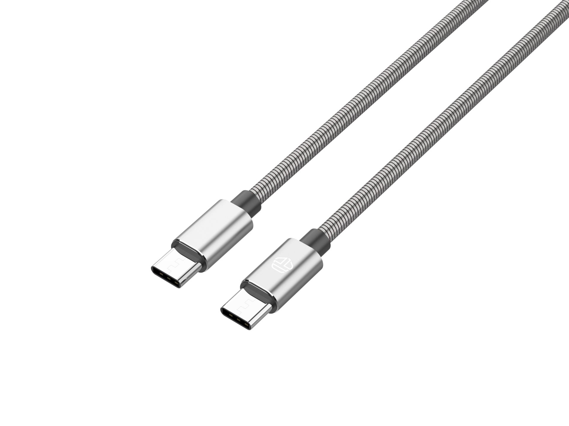 Techancy Usb-C To Usb-C Aluminium 60W 1M TB1796 Silver Techancy Usb-C To Usb-C Aluminium 60W 1M TB1796 Silver