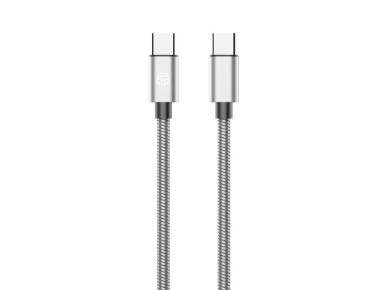 Techancy Usb-C To Usb-C Aluminium 60W 1M TB1796 Silver