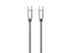 Techancy Cabo Usb -C Para Usb-C  Aluminio 60W 1M TB1796 Prateado