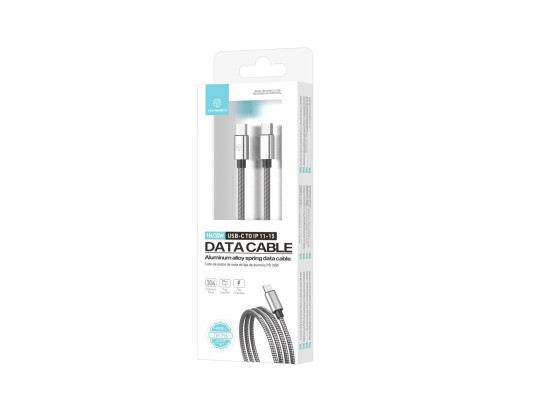 Techancy Usb-C To Usb-C Aluminium 60W 1M TB1796 Silver Techancy Usb-C To Usb-C Aluminium 60W 1M TB1796 Silver