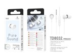 Techancy Auriculares 3,5Mm TD8032 Blanco