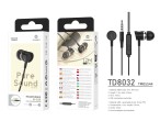 Techancy Auriculares 3.5Mm TD8032 Preto