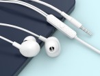 Techancy Wired Earphones (Inear-Microphones-White) TD8040