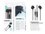 Techancy Kabelgebundenes Headset (Inear-Mikrofone-Schwarz) TD8040