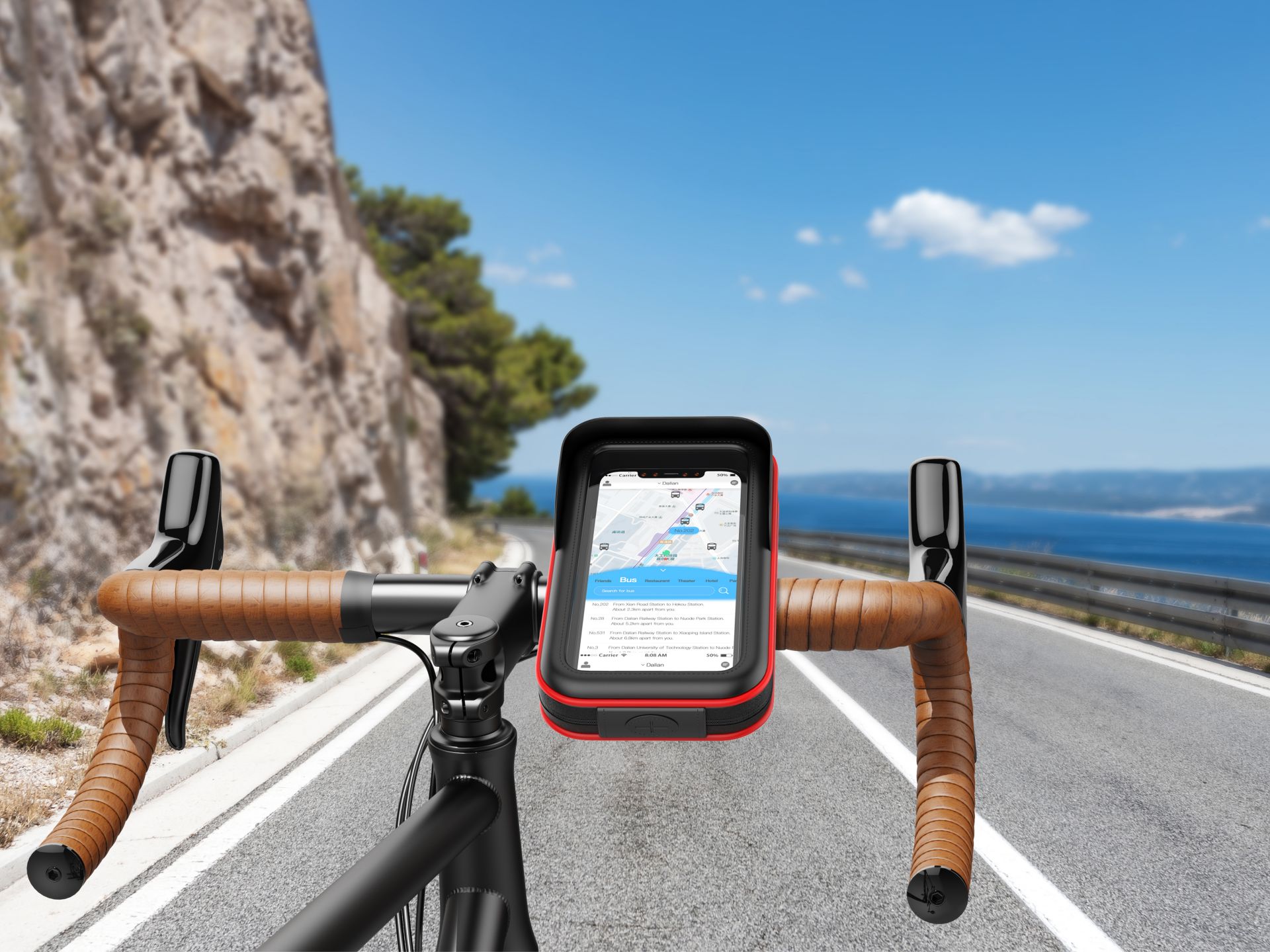 Techancy Nuovo Aggiornamento Supporto Universale per Moto TI2260 Nero Techancy Nuovo Aggiornamento Supporto Universale per Moto TI2260 Nero