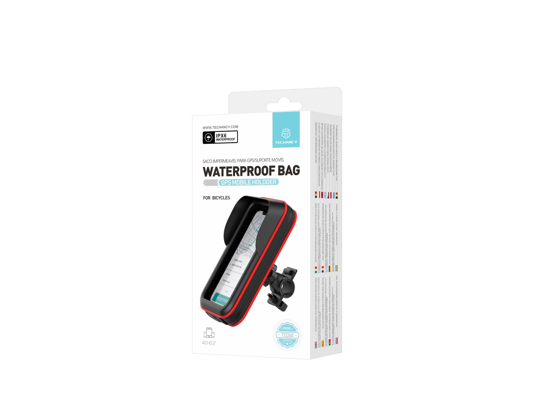 Techancy Nuovo Aggiornamento Supporto Universale per Moto TI2260 Nero Techancy Nuovo Aggiornamento Supporto Universale per Moto TI2260 Nero
