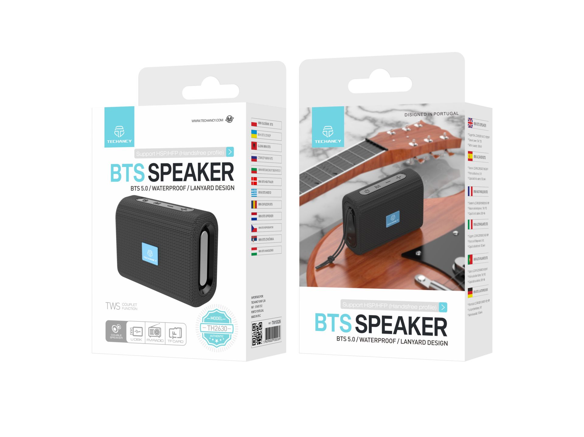 Techancy Mini Bluetooth Portable Speaker TH2630 Black Techancy Mini Bluetooth Portable Speaker TH2630 Black