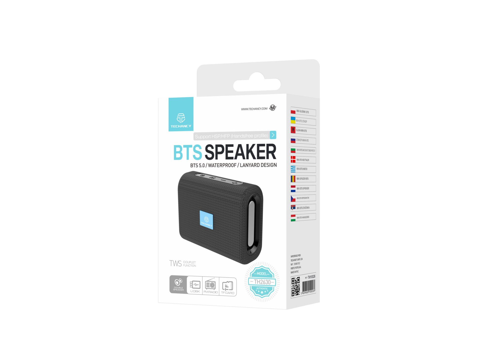 Techancy Mini Bluetooth Portable Speaker TH2630 Black Techancy Mini Bluetooth Portable Speaker TH2630 Black