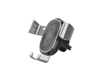 Techancy Support de Voiture Avec Chargeur Sans Fil 15W TF2795 Argent