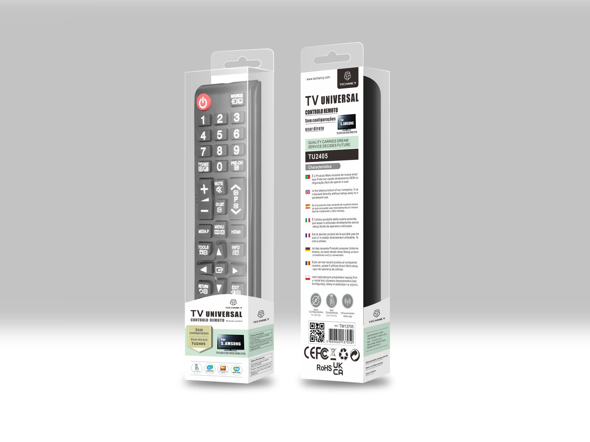 Techancy Tv Remote Without Settings For Samsung TU2405 Black Techancy Tv Remote Without Settings For Samsung TU2405 Black