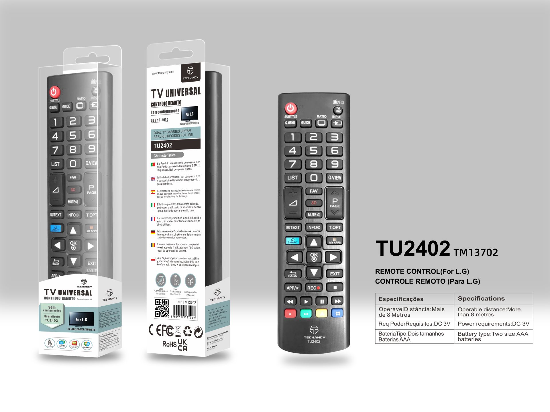 Techancy Tv Remote Without Settings For Lg TU2402 Black Techancy Tv Remote Without Settings For Lg TU2402 Black