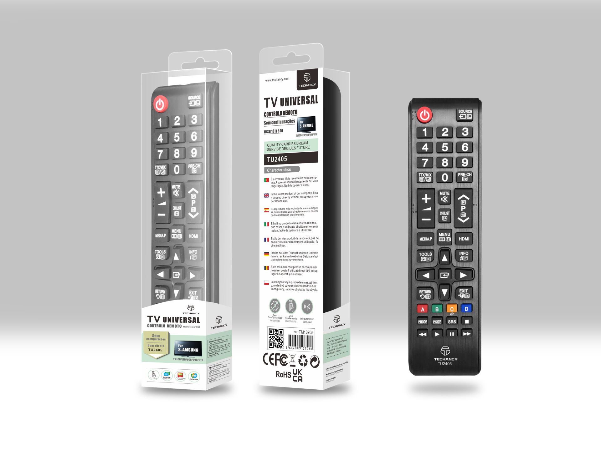 Techancy Tv Remote Without Settings For Samsung TU2405 Black Techancy Tv Remote Without Settings For Samsung TU2405 Black