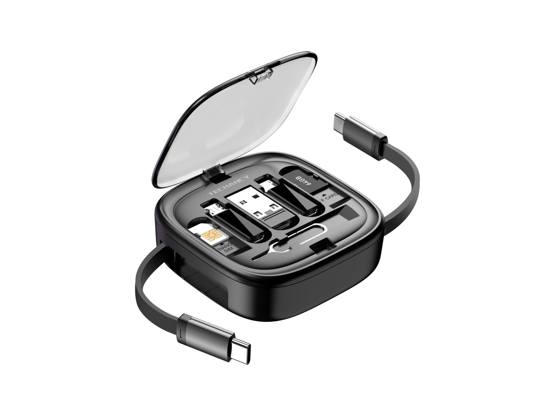 Techancy TV3758 Multifunction Phone Case Black Techancy TV3758 Multifunction Phone Case Black