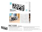 Techancy Multi-Function Led Alarm Clock MC1500 White