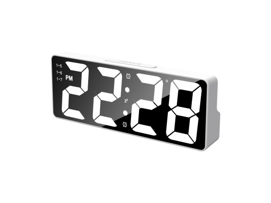 Techancy Multi-Function Led Alarm Clock MC1500 White