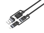 Techancy 4-in-1 Fast Charging Data Cable TB1741, 1m/60W