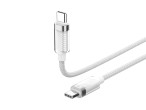 Techancy Cable de datos USB-C a USB-C 1M/60W, Blanco, Cable de carga rpida C-C para smartphones, ta