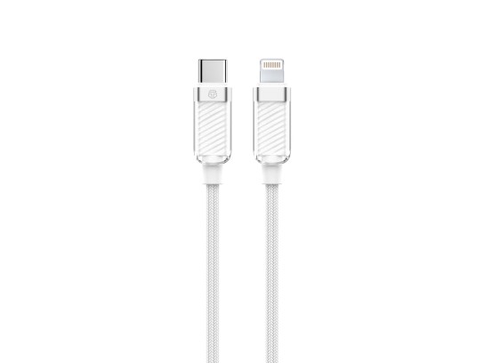 Techancy Cble de donnes USB-C vers iPhone 11-14 1M/27W, Blanc, Cble de charge rapide C-L pour iPh