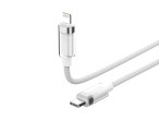 Techancy Cble de donnes USB-C vers iPhone 11-14 1M/27W, Blanc, Cble de charge rapide C-L pour iPh