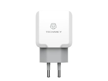 Techancy Chargeur mural avec 2 ports USB 2.4A, adaptateur de charge rapide TA2754 pour Smartphones e