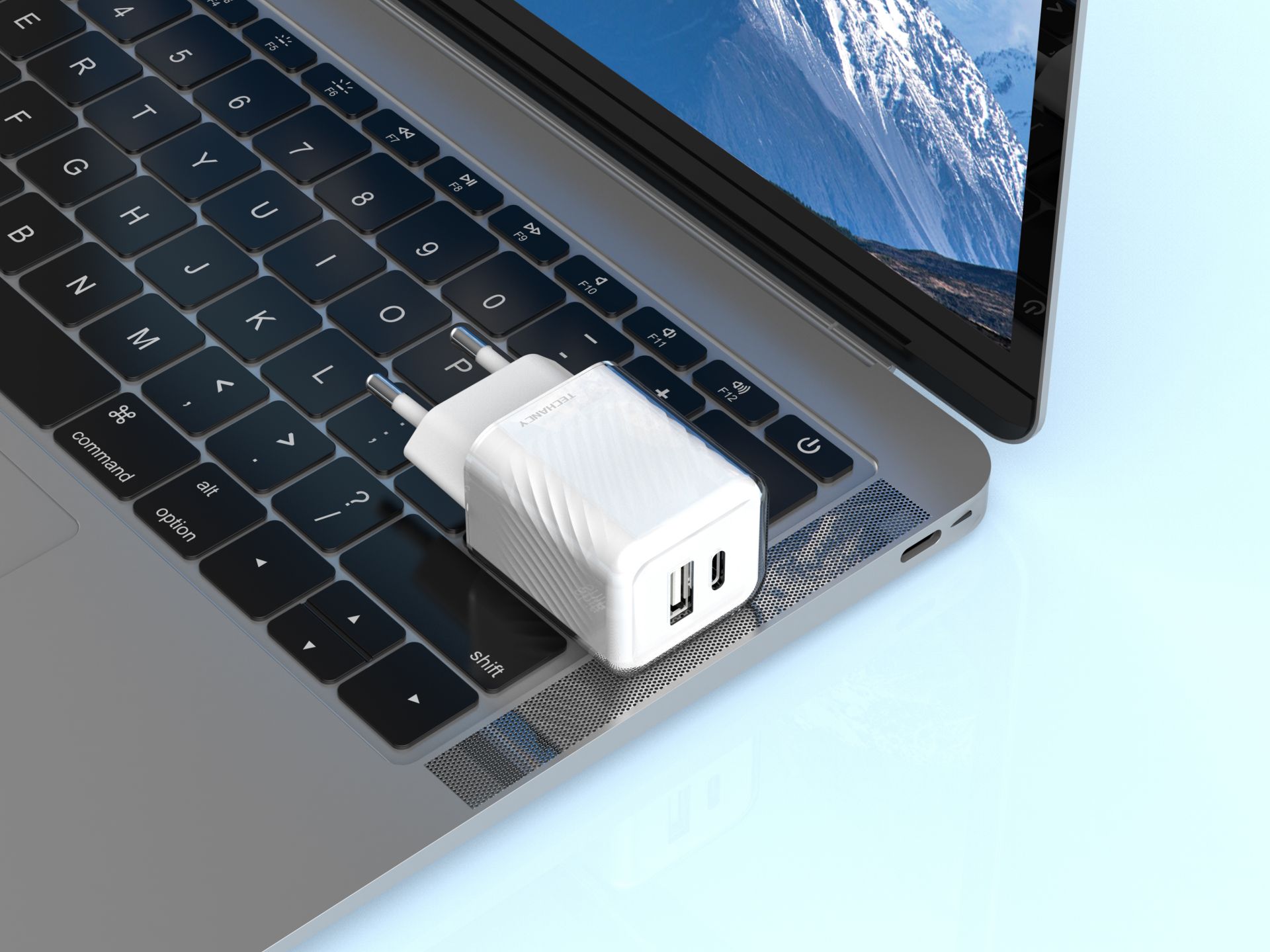 Techancy Carregador de Parede 33W USB-C PD, Adaptador de Carregamento Rápido de Porta Dupla A+C GAN Techancy Carregador de Parede 33W USB-C PD, Adaptador de Carregamento Rápido de Porta Dupla A+C GAN
