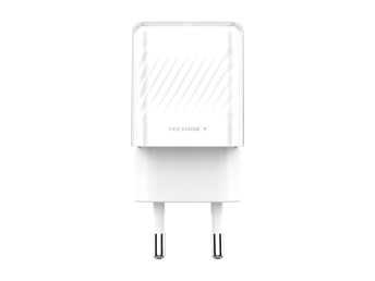 Caricatore da parete Techancy 33W USB-C PD, adattatore di ricarica rapida a doppia porta A+C con GaN