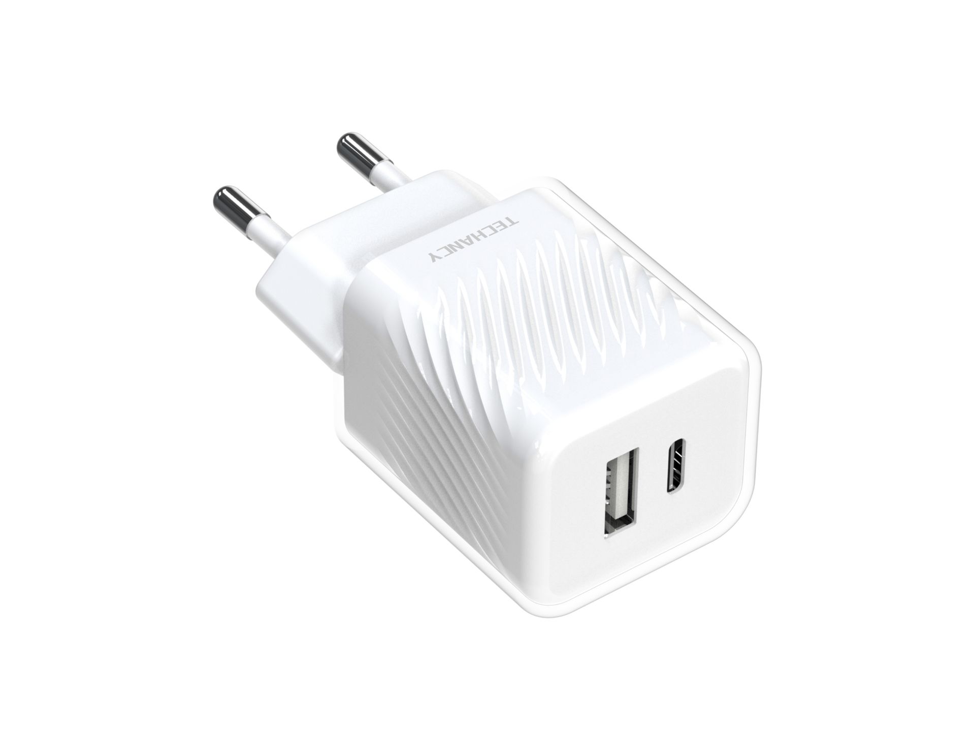 Techancy Carregador de Parede 33W USB-C PD, Adaptador de Carregamento Rápido de Porta Dupla A+C GAN Techancy Carregador de Parede 33W USB-C PD, Adaptador de Carregamento Rápido de Porta Dupla A+C GAN