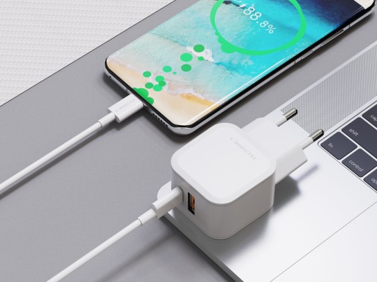 Techancy 43W Fast Charger PD3.0+PPS+QC3.0 USB - with USB-C to USB-C Cable 1m 3A, Compatible with iPh Techancy 43W Fast Charger PD3.0+PPS+QC3.0 USB - with USB-C to USB-C Cable 1m 3A, Compatible with iPh