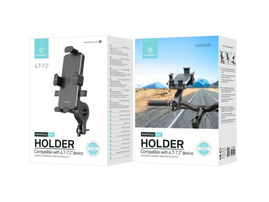 Techancy Supporto universale per bicicletta, compatibile con dispositivi da 4,7-7,2 pollici, nero, m Techancy Supporto universale per bicicletta, compatibile con dispositivi da 4,7-7,2 pollici, nero, m