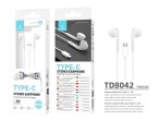 Auriculares Usb Tipo C Hifi Estereo Com Microfone Controlo De Volume De Chamadas, Compativel Com Iph