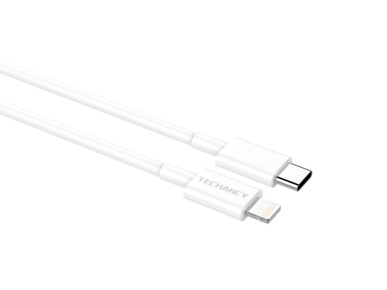 Techancy TB1670 USB-C-zu-Lightning-20-W-Schnellladekabel, 1 Meter, kompatibel mit iPhone 7/8/X/11/12