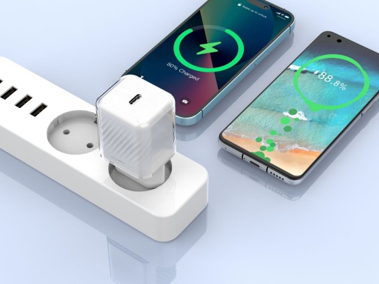 Techancy Carregador TA2815 Branco 20W USB-C PD GaN Carregamento Rápido Branco Techancy Carregador TA2815 Branco 20W USB-C PD GaN Carregamento Rápido Branco
